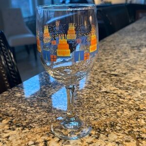 Festive Wine Glass with Birthday Design